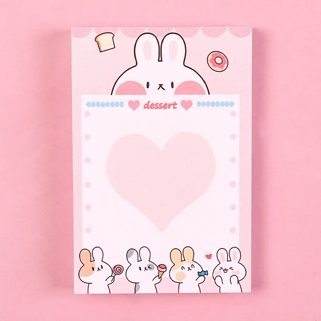 80sheets Student Girl Memo Pad Can Tear Up N Times To Paste The Message Sticky Note Sticky Tabs Cute Note Pad Memo Notes T