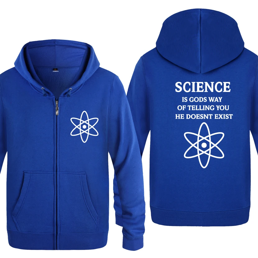 SCIENCE IS GODS-Atheism Atheist religion толстовки мужские мужские флисовые толстовки с капюшоном на молнии кардиганы
