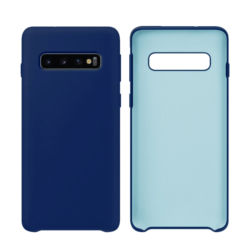 Силиконовый чехол для samsung S10 Plus, веб-версия для samsung Galaxy S10 S10e Plus, чехол - Цвет: Темно-синий