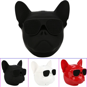 

Wireless Speaker Bluetooth speaker Touch HIFI Outdoor Portable Mini Dog Head for Gift Audio TF card