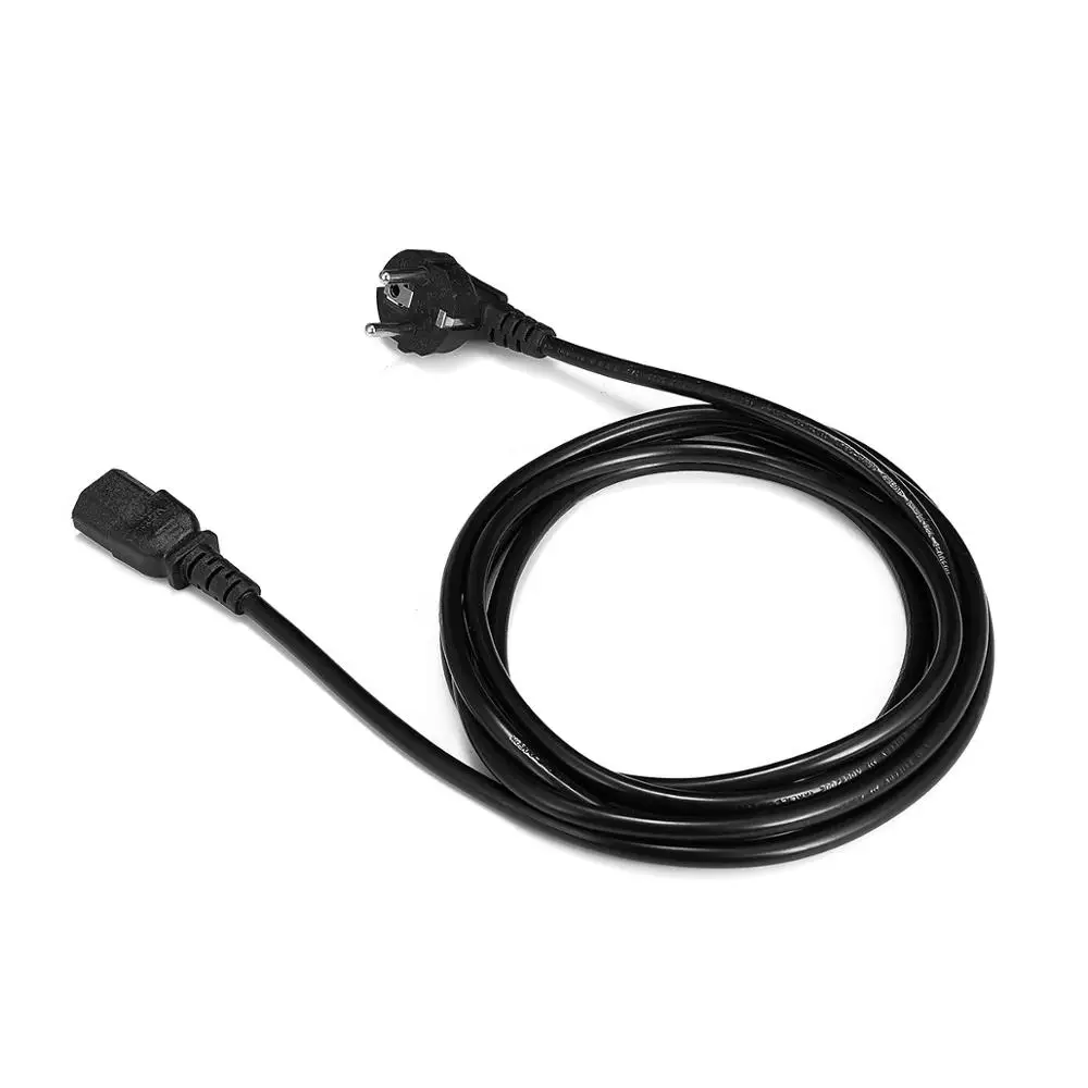 2 шт. ТВ Мощность кабель 1,5 m 2m 3M USB кабель с Schuko EU штепсельная вилка европейского стандарта IEC C13 Питание шнур для ПК монитора компьютера принтера Epson LG Проектор