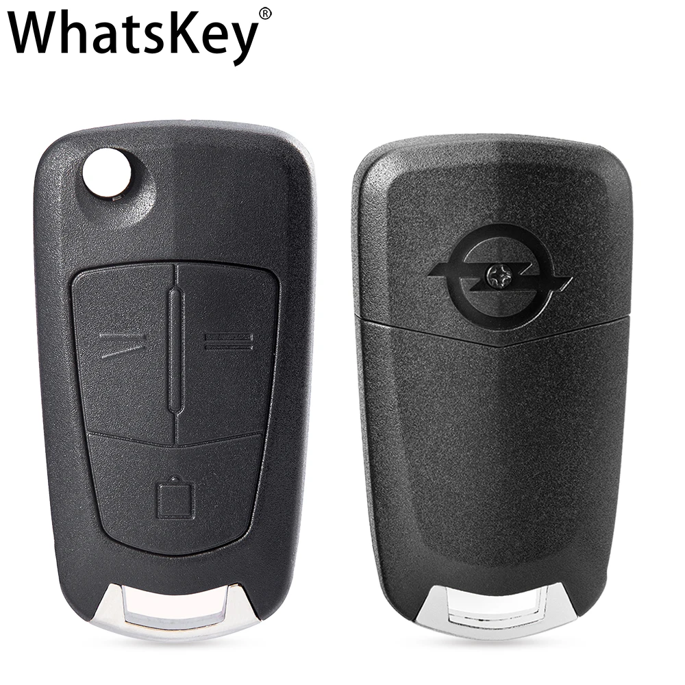 Складной автомобильный ключ WhatsKey с 2 кнопками и откидной крышкой чехол брелок для