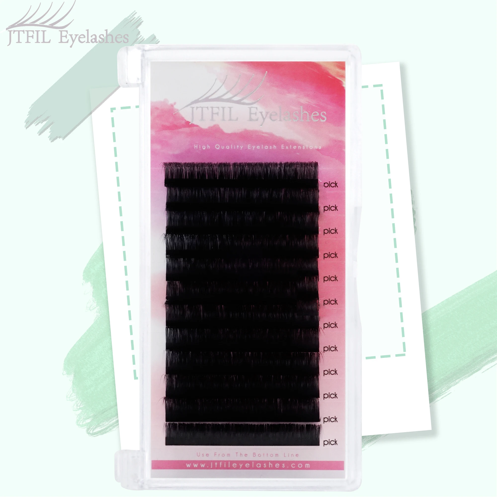 

Individual Eyelashes Matte Black Russian Volume Private Label Lashes Make Up Tools Faux Mink Eyelash Extension