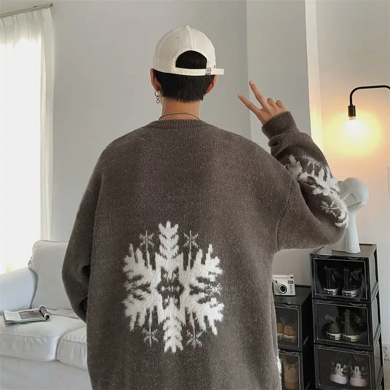 

Men's sweater 2020 autumn new slim pure color languid lazy style long sleeve sweater loose leisure personality youth men's wear