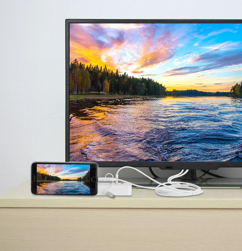 MHL кабель для iPhone HDMI Samsung Galaxy к проектору/ТВ 2 м 1080P HDTV адаптер iphone 7 plus|Кабели HDMI| |