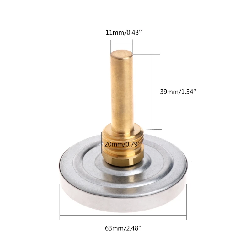 63 мм Циферблат горизонтальный термометр алюминиевый датчик температуры Измеритель жидкой воды