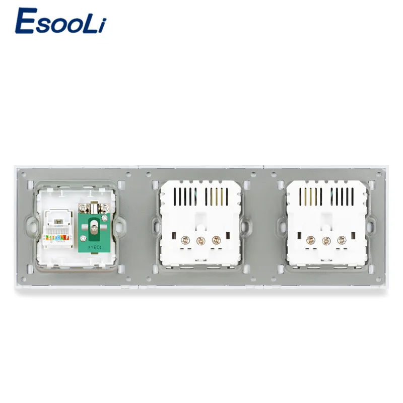 Пластиковая панель ESOOLI электрическая розетка европейского стандарта с 4 USB