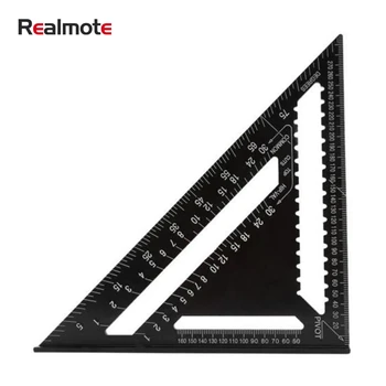 

Realmote 12 Inch Black Triangle Ruler For Square Layout Woodworking Gauge Measuring Tool