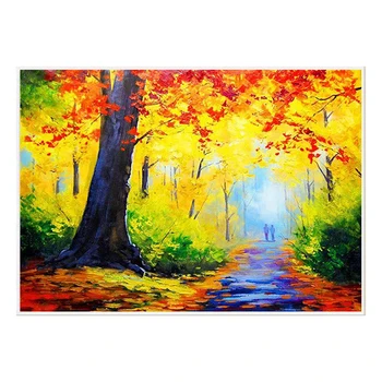 

Hand Painted landscape Oil Painting scenery painting on canvas autumn home decor living room modern impressionistic oil painting
