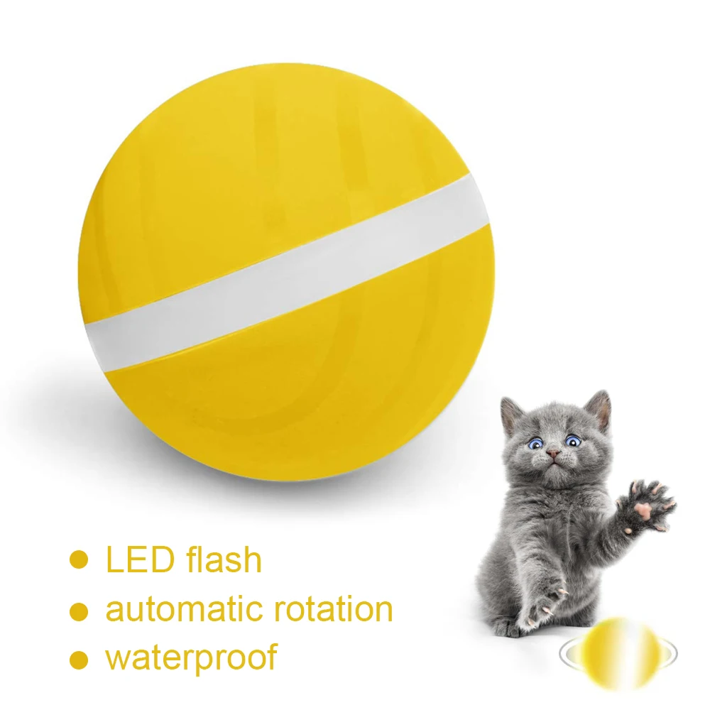 Интерактивный активированный Питомец Мяч USB прыжок мяч собака игрушка собака и кошка электрический питомец прокатки флэш эластичный мяч пусковая установка собачий шар игрушки