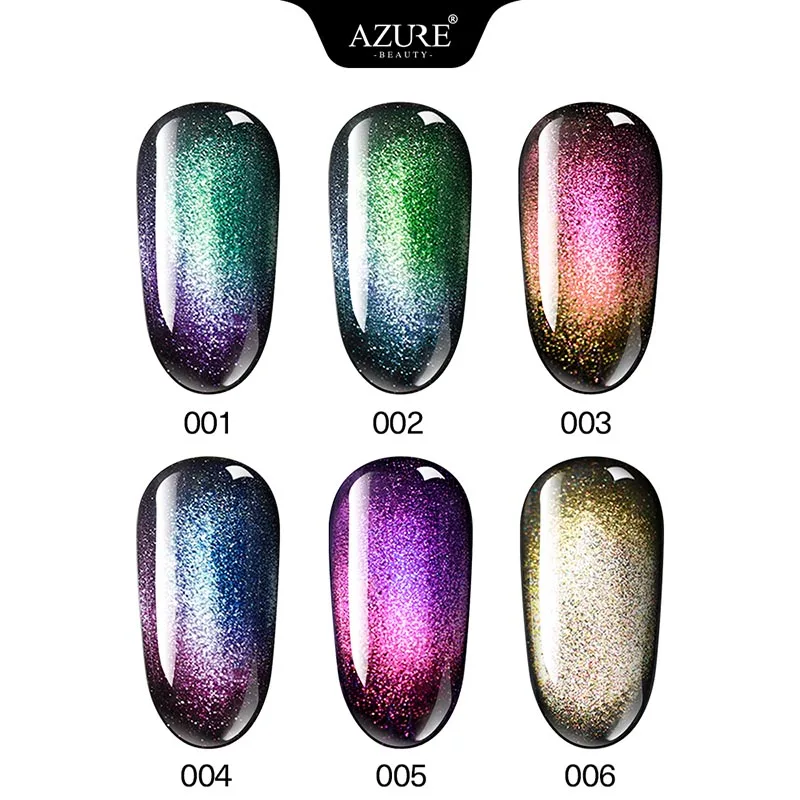 Azure beauty 9D Galaxy Cat Eyes Led гель замачиваемый для дизайна ногтей Магнитный Хамелеон УФ-лак для ногтей набор Полупостоянный магнит светодиодный гель