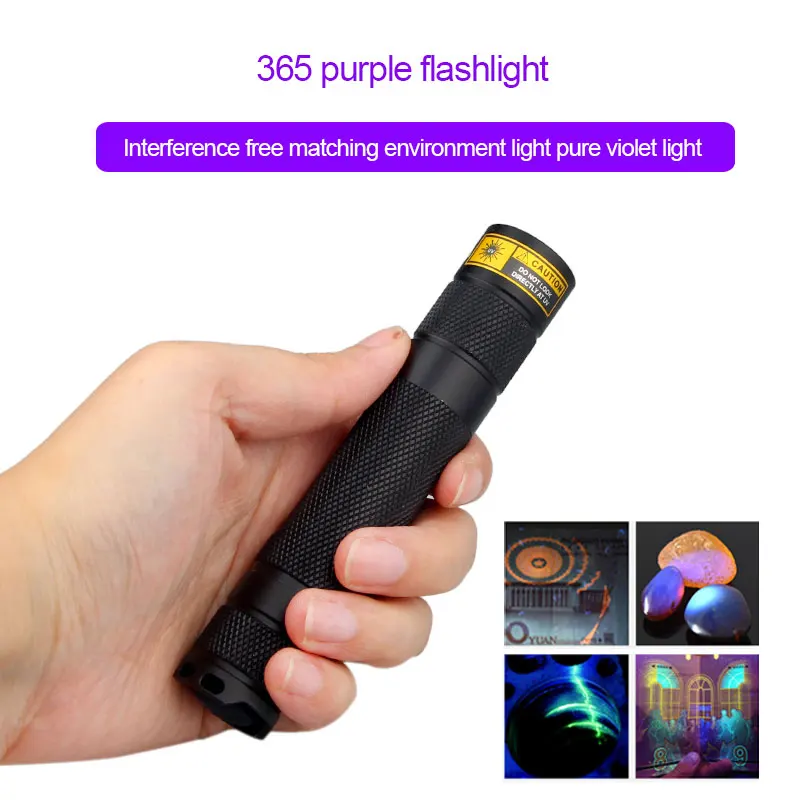 УФ светодиодный фонарик 365 нм Ультрафиолетовый фонарь IP65 Водонепроницаемый Невидимый фонарь для домашних животных, охотничий маркер для проверки