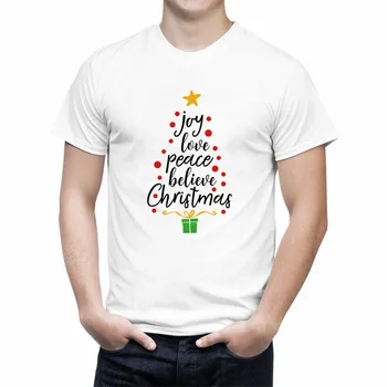

New Arrivals Merry Christmas Clothes men t shirts Christmas Tree Print Tshirt Men Cotton Streetwear Tee Shirt Homme Tops tees