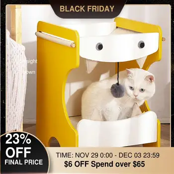 

Cute Pet Hammock Beds for Cats House Puppy Indoor Cat Sleep Solid Wood Window Bedside Table Mat Nest Washable Bed Shelf Cushion