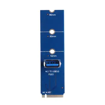 

2pcs/lot NGFF M.2 To USB 3.0 PCI-E PCI Express PCIE Riser Card Adapter With Screwdriver For Bitcoin BTC Mining