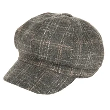 Уличная Спортивная Кепка для бега головной убор в клетку осенне-зимняя мужская и женская красивая новая восьмиугольная кепка Ретро британская эмалированная малярная шляпа