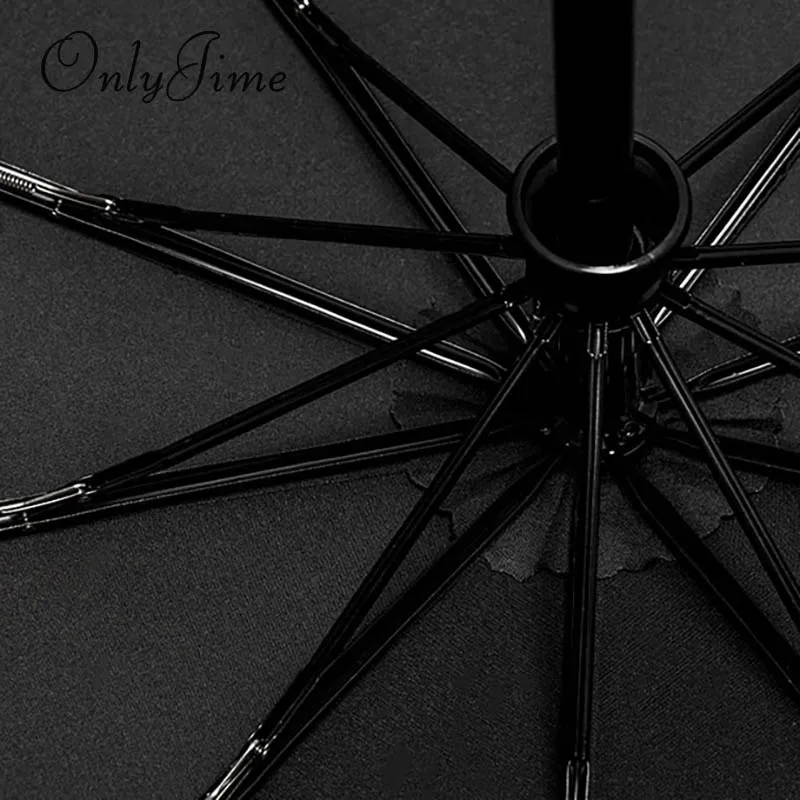 Только Jime Одноцветный автоматический зонт с деревянной ручкой, индивидуальный креативный тренд, Ретро Простой складной зонт из восьми костей