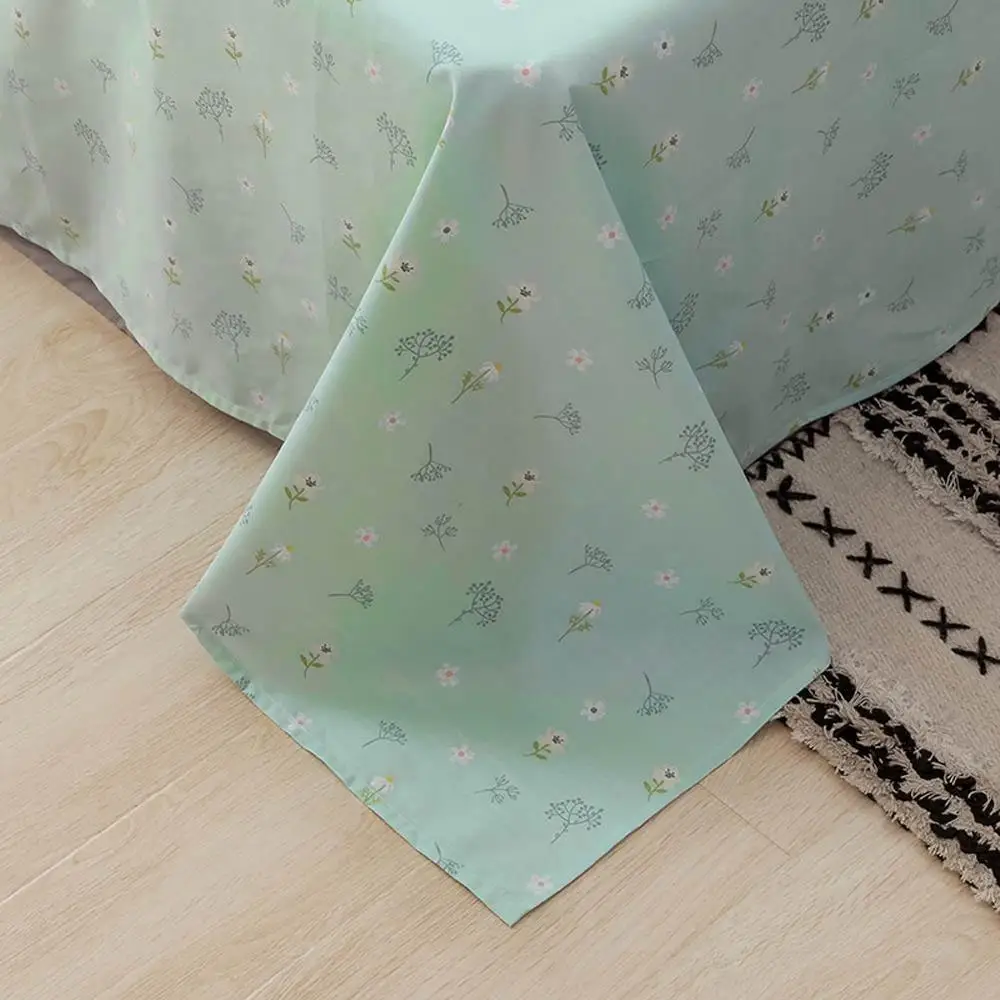 Розовый кролик зонтик пододеяльник набор высокое количество хлопок постельное белье двойной Королева Король Плоский лист натяжная простыня, постельное белье