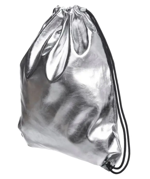 Серебряный однотонный рюкзак из искусственной кожи для женщин новинка 2018