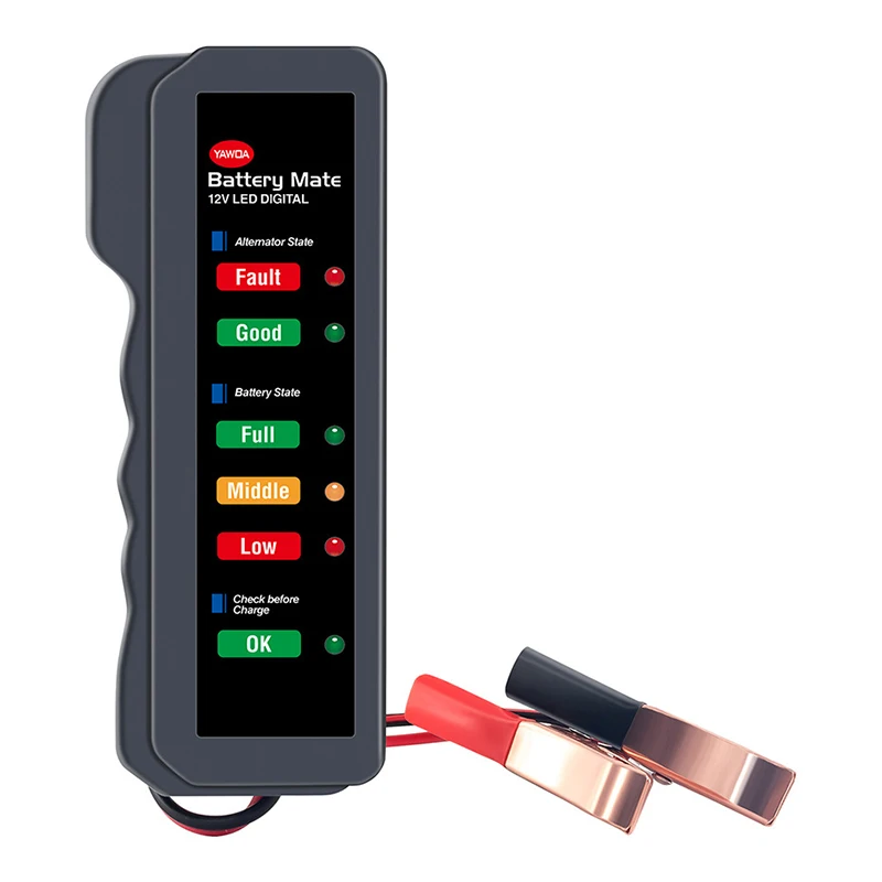 12 В автомобильный тестер батареи цифровой генератор тестер анализатор светодиодный дисплей автомобиля диагностический контрольный инструмент для автомобильные аксессуары
