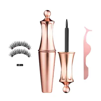

Magnetic Cute False Eyelash Eyelashes Eyeliner Suit Women Beauty Eye Fashion Handmade Waterproof Eyeliner+eyelashes+tweezers Mak