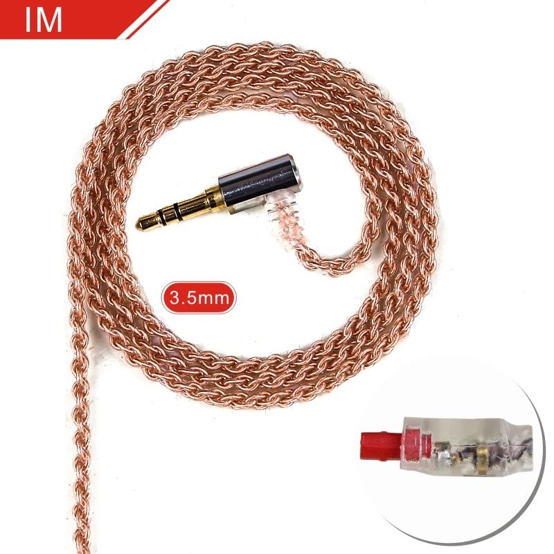 IM 3.5mm Rose gold FDBRO DIY 3,5 мм кабель для наушников 0,78 мм 2Pin провод для 1964 W4R UM3X ES3 ES5 кабель для наушников MMCX/2PIN/IE80/IM/A2DC Кабо - Цвет: IM 3.5mm Rose gold