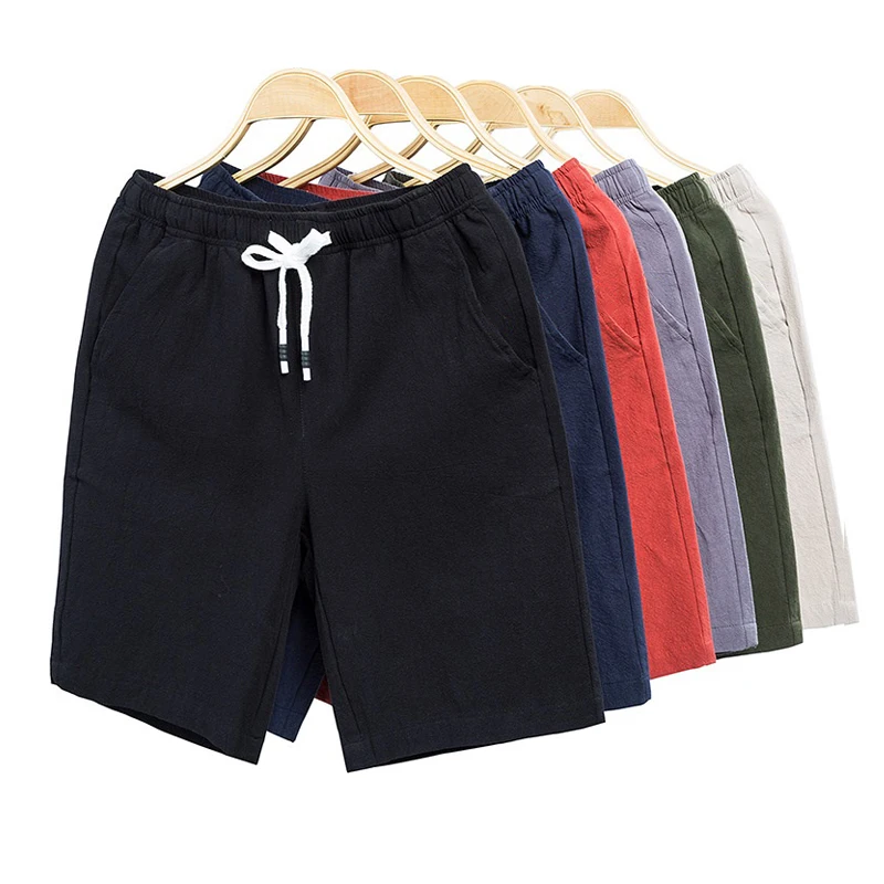 Board Shorts Trunks Male Swimwear Mens Casual Cotton Plus-Size Fashion Bodybuilding High-Quality