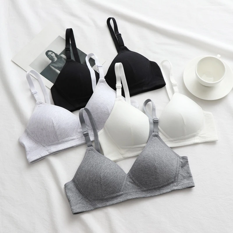 Training Bras Girls Teenage Underwear Training Bras Young Children Girl Student Cotton Soft Bra Top Heart Pattern Underwear