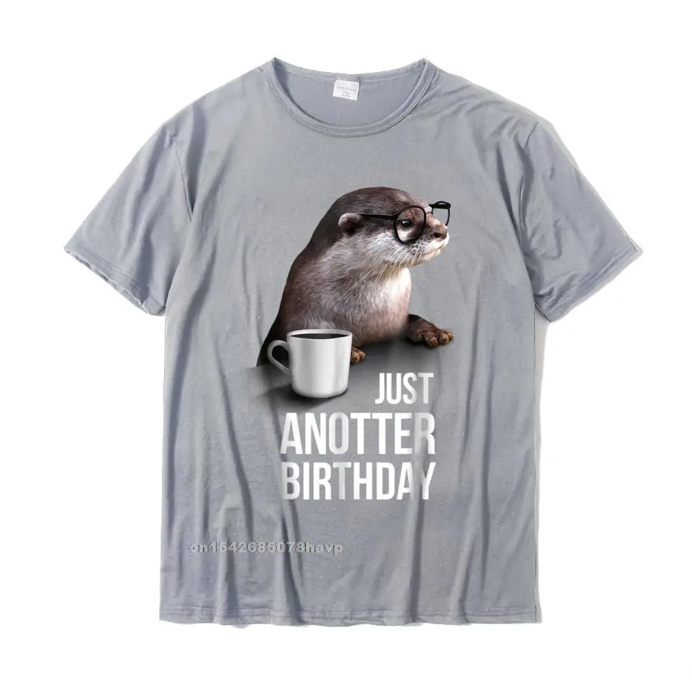 Casual All Cotton Normal Tops & Tees 2021 New Fashion Short Sleeve Adult T Shirts Design Lovers Day T Shirts Crew Neck Funny Birthday Shirt - Funny Otter T-shirt for Birthday__254. grey
