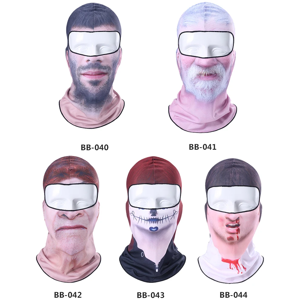 Балаклава для мужчин и женщин 3d маска бороды клоуна забавная лица пожилых людей