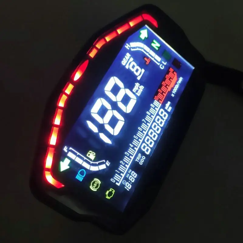 

Water Temperature Motorcycle Accessories Tachometer Digital Odometer LCD Screen Speedometer Auto LED Backlight For 2 4 Cylinders