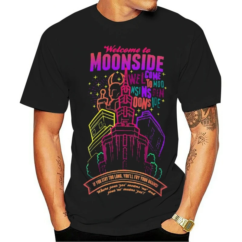 Добро пожаловать в Moonside футболка moonside fourside earthbound mother 2 snes Видео игра fanart ness |