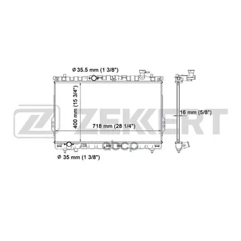

Radiator OHL. DV. Hyundai Santa Fe 01-zekkert art. mk-1534