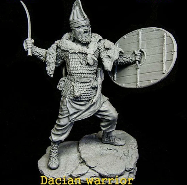 

Unassambled 1/24 75mm ancient warrior stand with BASE Resin figure miniature model kits Unpainted