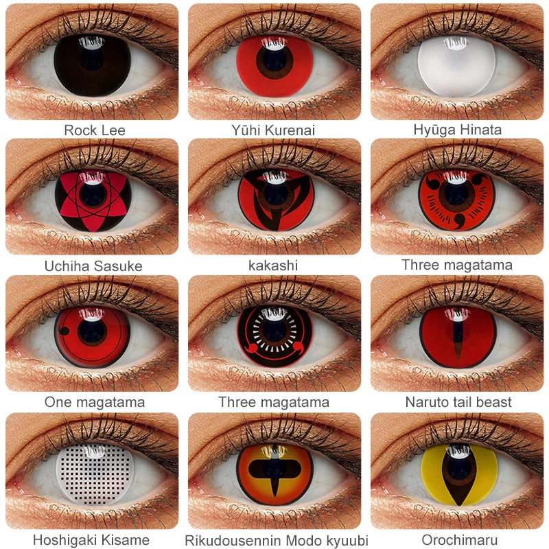 2 pz/paia Cosplay Anime occhi lenti Sharingan lenti a contatto per gli  occhi Uchiha Sasuke Hatake Kakashi lenti colorate per gli occhi|Costumi per  le feste| - AliExpress