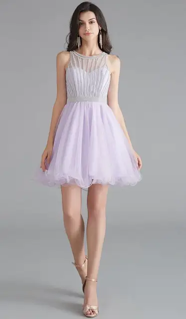 lilac cocktail dress