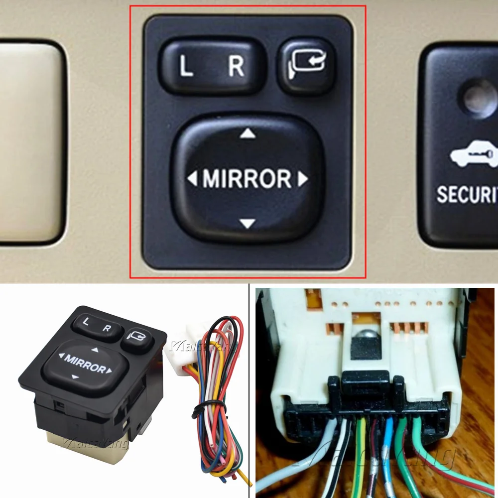 NewBLACKPowerControlMirrorSwitch8487008010MSTO001forToyota