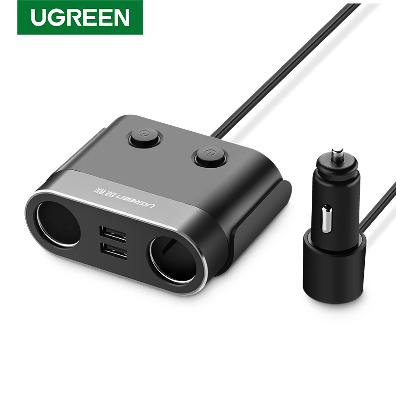 Автомобильное зарядное устройство Ugreen с двумя usb портами универсальное