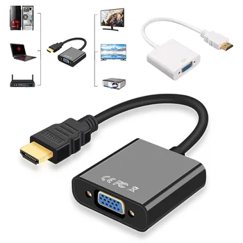 

1080P HDMI Male to VGA Female Video Cable Converter Adapter for Computer, Notebook, DVD to Monitor, Projector Car accessories