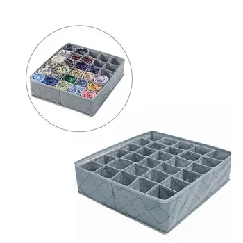 

30 Grid Foldable Drawer Divider Storage Socks Underwear Box Storage Non-woven Organizer Closet Storage Container Makeup L3Y1