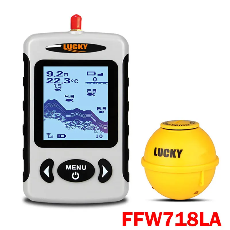 LUCKY Fishing Finder Color Display Portable Sonar Sounder Fishfinder Sonar For Fishing English Display
