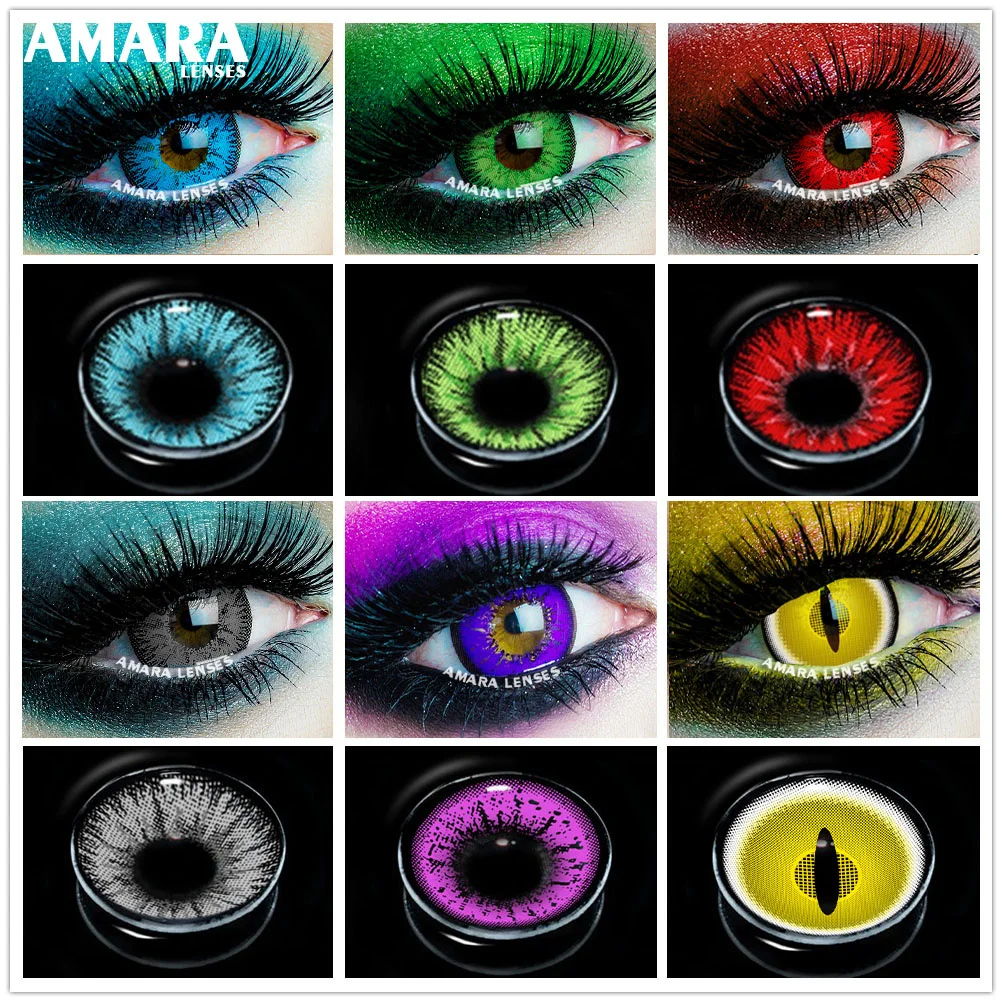 AMARA 2 шт. Косплей Аниме фотоаксессуары для глаз серии AYY макияж Шаринган красота
