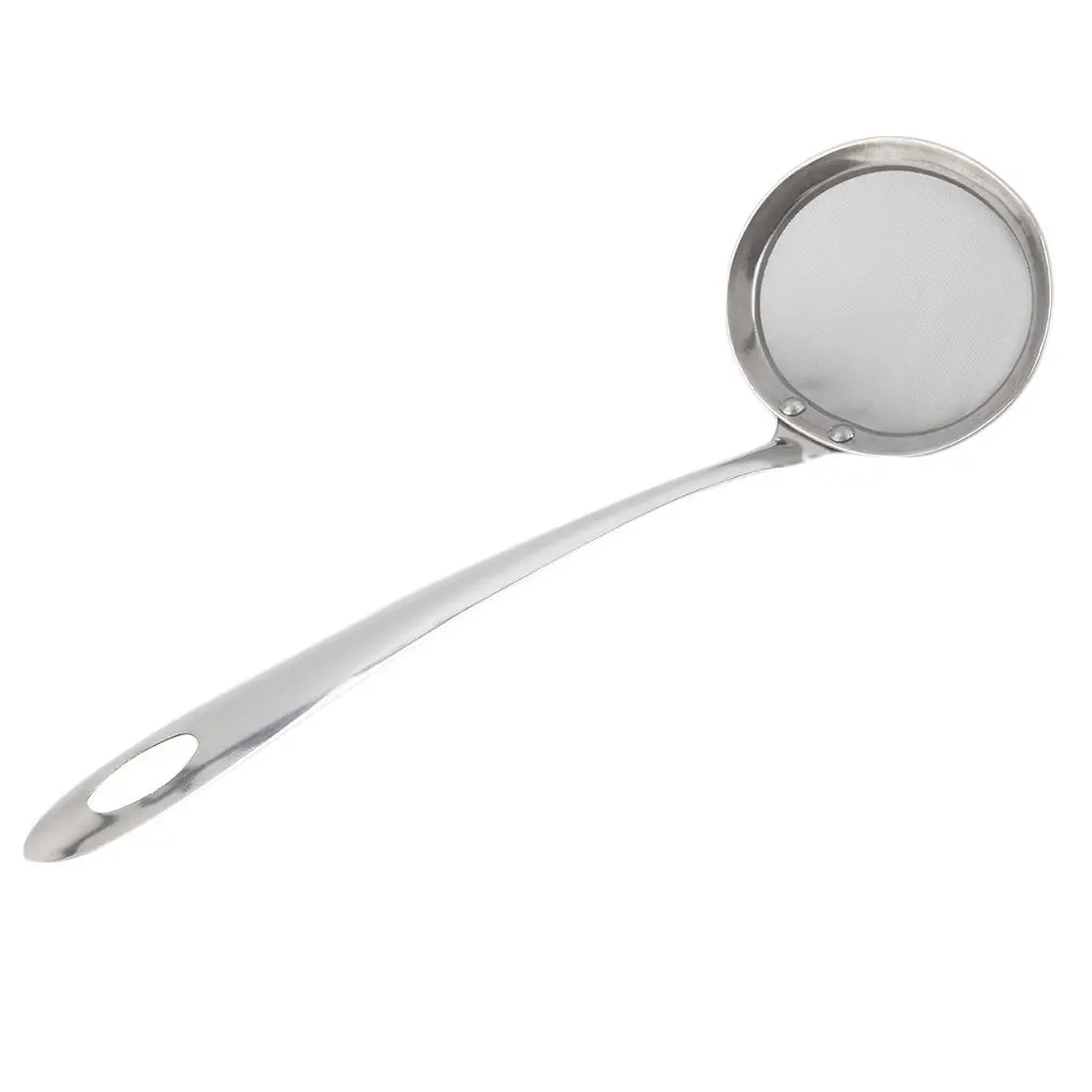 Stainless Steel Kitchen Mesh Colander Scoop Strainer Cooking Tools Soup Skimmer oil filter Accessories | Дом и сад