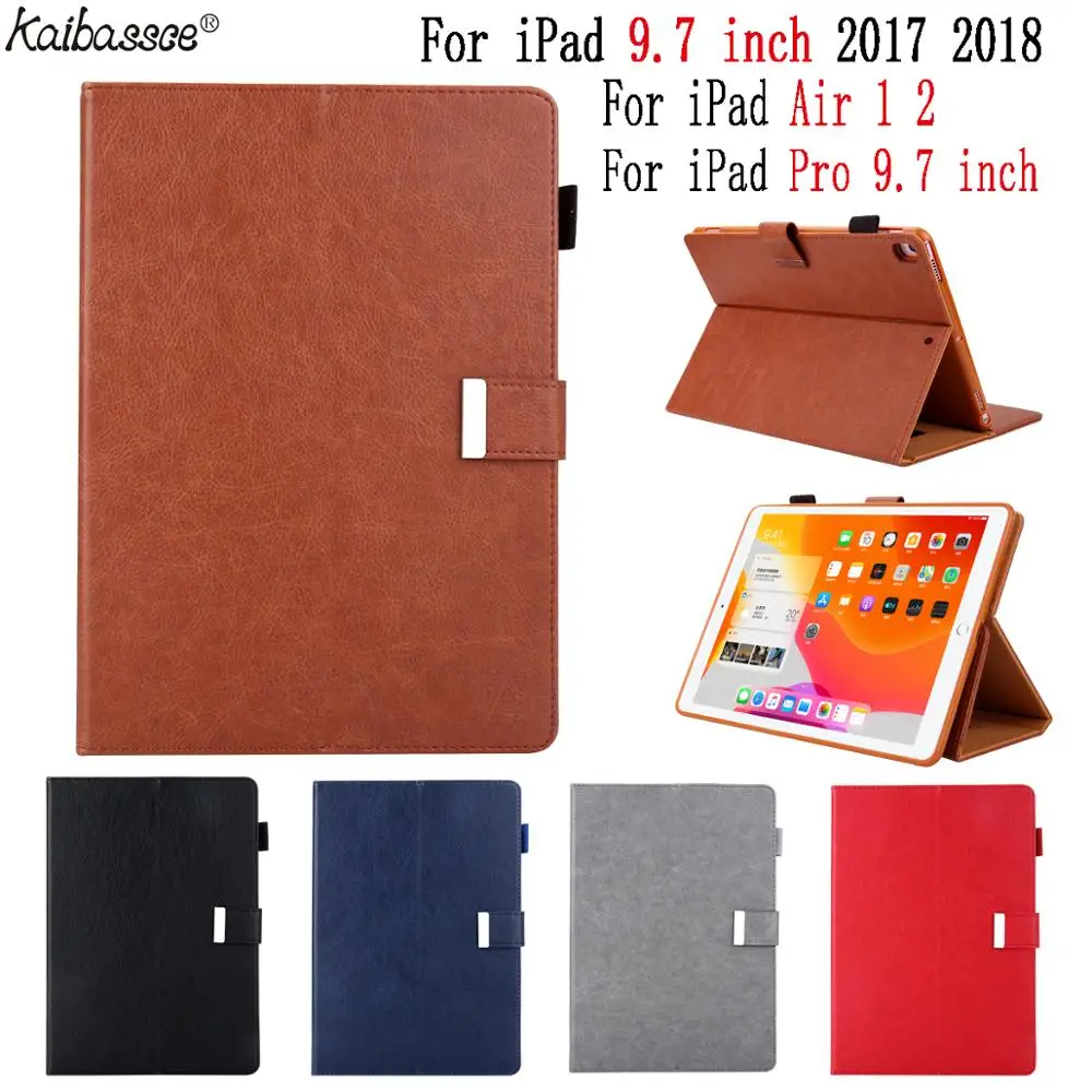

KAIBASSCE Case For iPad Air 1 2 Pro 9.7 inch Stand Business Smart Tablet Case For New iPad 9.7 inch 2017 2018 A1822 A1823 A1893