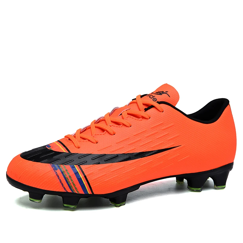 Новое поступление Superfly VI 360 Elite FG KJ 6 XII 12 CR7 Ronaldo Neymar мужские и женские мальчики высокие футбольные бутсы - Цвет: Оранжевый