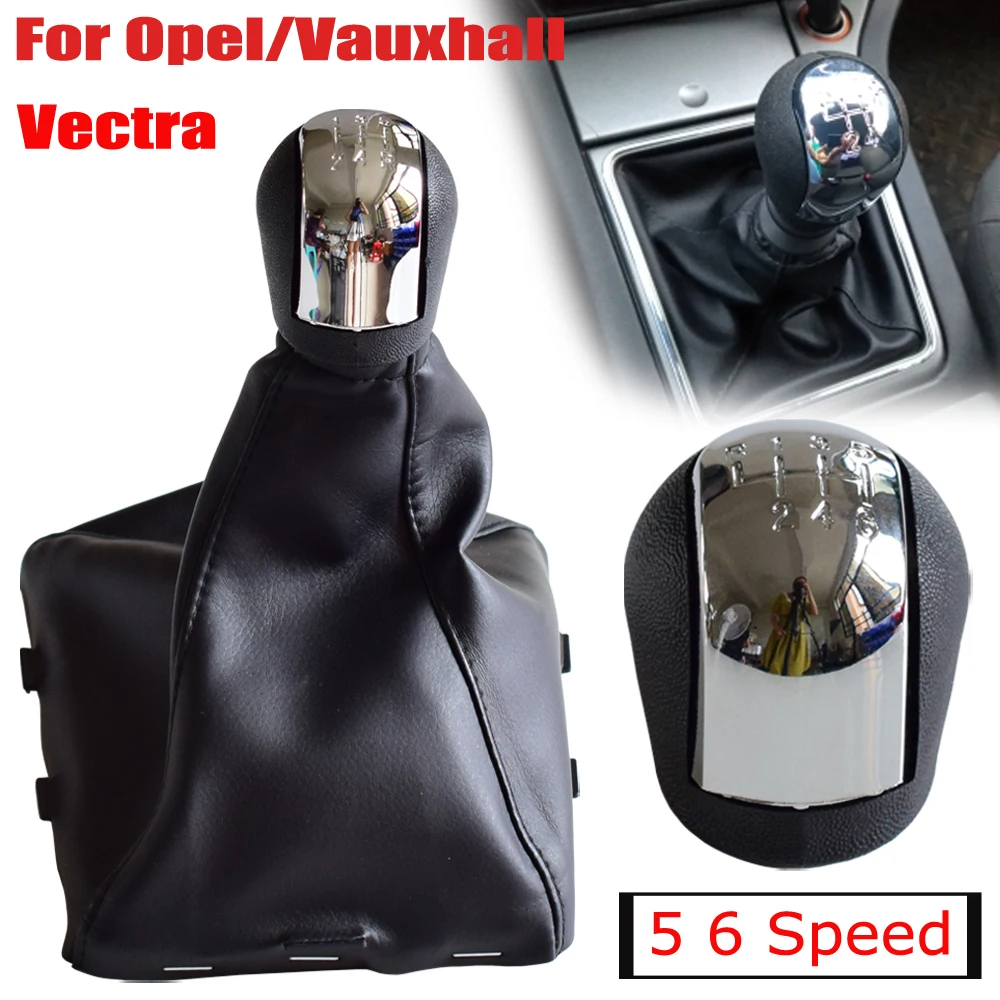 

Manual ABS Gear Shift Knob Lever HeadBall 5 6 Speed For Opel Vectra C B Corsa Astra G SIGNUM Combo 02-05 With Gaiter Boot Cover