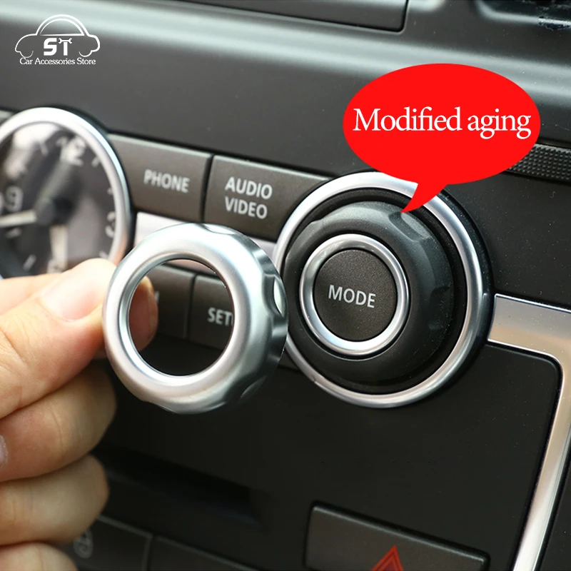 Car Steering Wheel,AC Vent Outlet Knob,Door Handle,Cover Trim,ABS Chrome,For LandRover Freelander 2 2007-2015 Interior Accessory