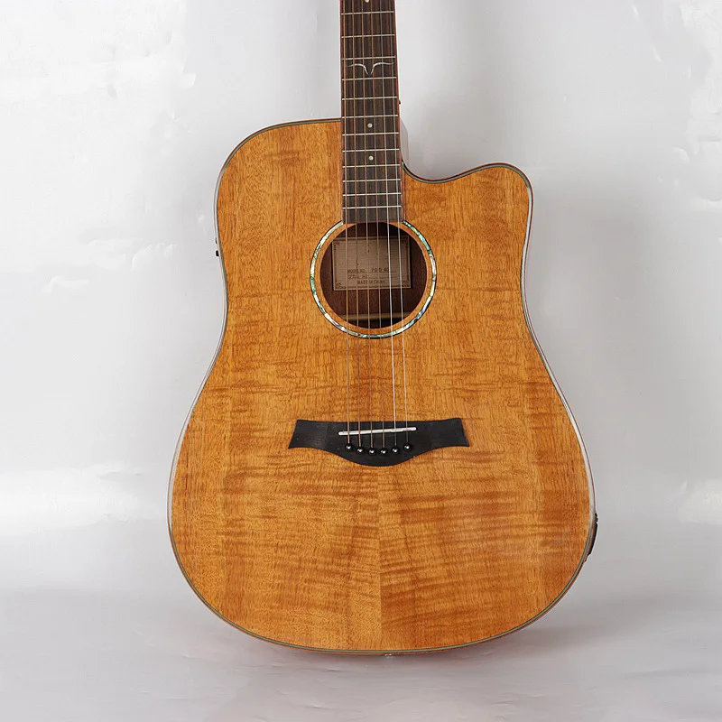 Ручная Акустическая Электрогитара Okoume flame maple wood 41 дюймов folkg|acoustic electric guitar|electric