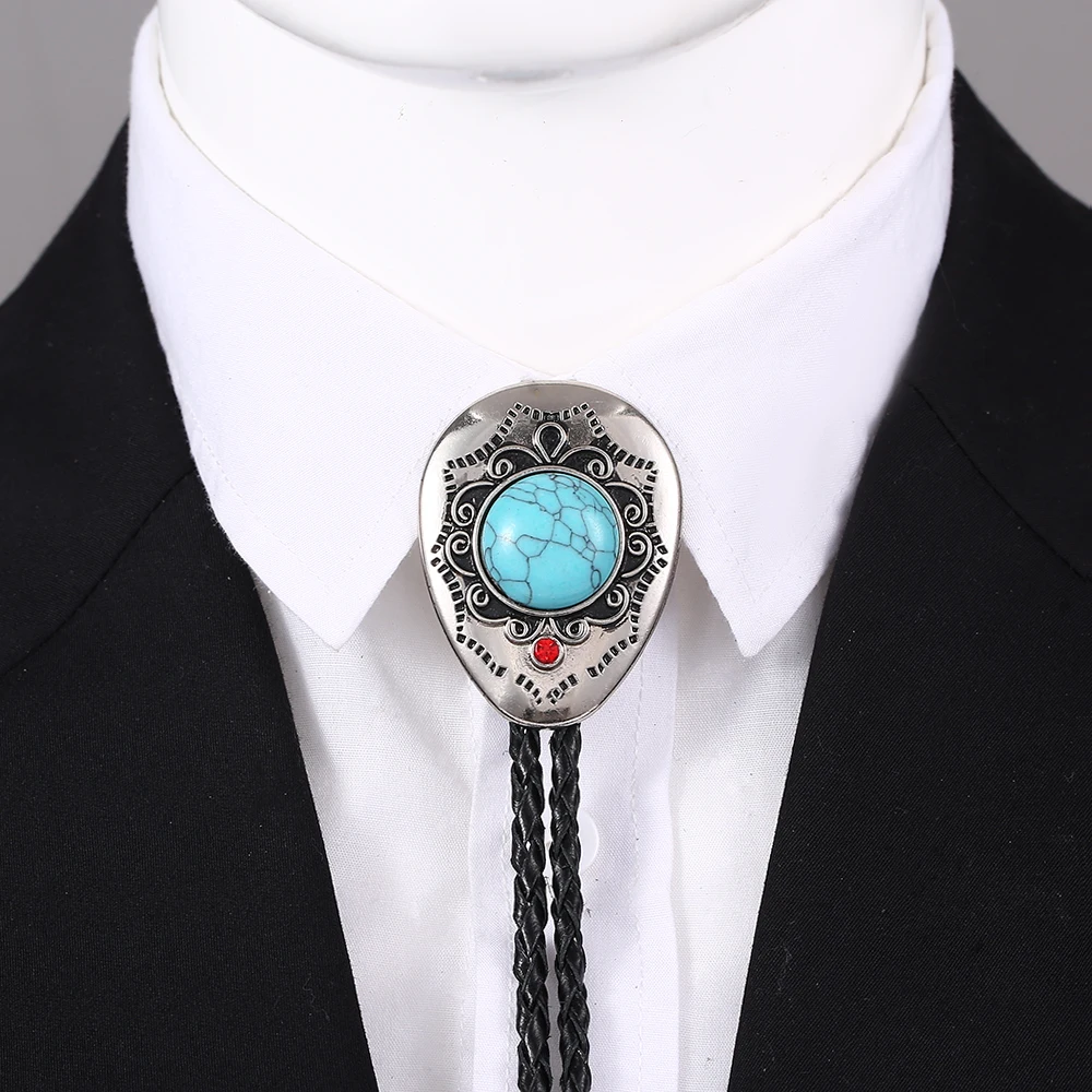 Collier Cowboy Avec Pendentif Métal — Cordon Cuir Réglable — Style Western — Unisexe