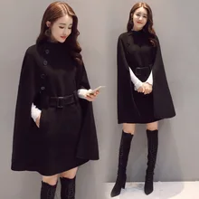 Шерстяное пальто стиль Женская осенняя и зимняя шерстяная популярная шерстяная куртка средней длины зимняя шаль C